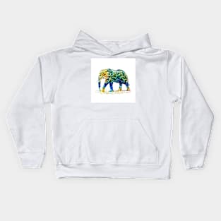 Design 36 Mosaic Elephant Kids Hoodie